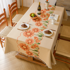 테이아 프렌치 가든풍 식탁보, 타입4, 1개, 2인용(100 x 160 cm)