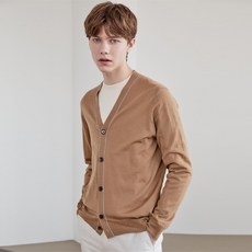 MAESTRO 男款長袖羊毛開襟衫