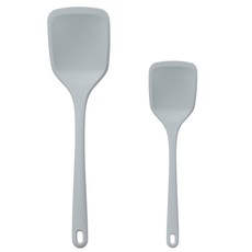 高級矽膠多功能鍋鏟組 L號+M號, 灰色, 1組
