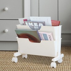 BONOHOUSE 基本款雙層書本推車, 白色, 1個