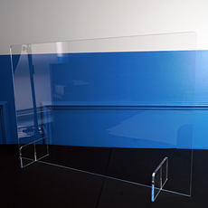 透明隔板+固定腳架 40cm*40cm*3mm, 透明