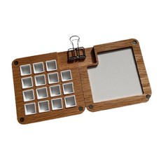 Bellian 貝里安水彩壓克力木盒調色盤 分離式 橡木, 15格, 1個