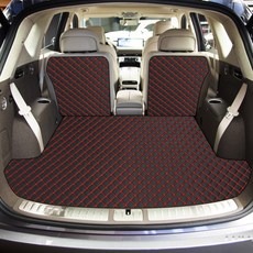 지엠지모터스 퀼팅 가죽 트렁크매트 풀세트, 제네시스 GV80 6인승 (2020년~), 레드