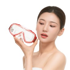 B&D 浮潛套組 BN-507 紅色的 潛水鏡(15.5 x 8.5 厘米)