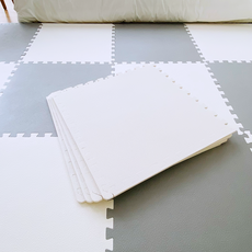 Sonhalmae 大型嬰幼兒素色拼圖地墊, 4個, 象牙白