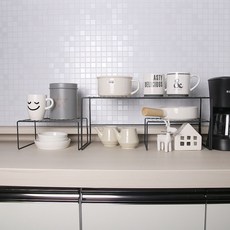 디베르 다크 냄비 접시정리용 랙 소 2p + 냄비정리용 랙 세트, 다크그레이