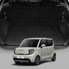 디테일링 우븐블럭 프리미엄 풀커버 트렁크매트 + 킥매트 + 가죽 보호제 세트, 블랙 + 그레이, 더 뉴 레이(TAM) 스탠다드 등급, 벤 호환X