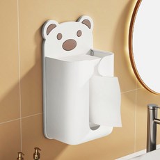 PEONIST 無尾熊浴室衛生紙架面紙盒, 白色, 1個