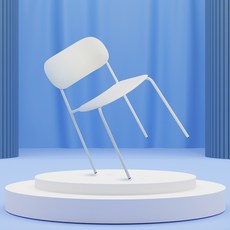 노아가구 시라 식탁의자, 화이트, 1개