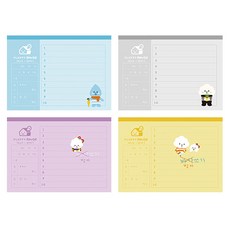 Young Art 小學聽寫簿 Fluffy House橫式筆記本 4本混合, 混合顏色, 1套