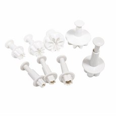 雛菊櫻花壓模 2款 x 4入組, 白色, 1套