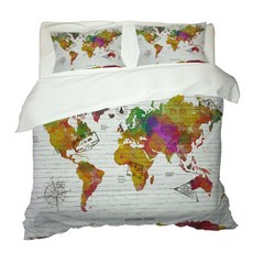 彩色印花被套枕套組 A_RD_168