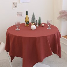 FORHOME 手工製作秋季桌布, 1個, 秋季磚紅, S(90 x 140 cm)