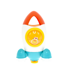 KiKimmy 旋轉噴水火箭戲水玩具組 光滑柔和無毛刺 和色彩鮮豔, 橘色