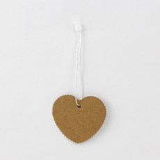 Inp 愛心空白標籤吊牌 5.5 x 6 cm 400p + 吊牌繩 1000p 組, 1套, 牛皮紙(空白標籤吊牌), 白色(吊牌繩)