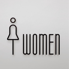 쏙쏙채움 아크릴 화장실 안내표시 여자 화장실