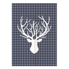 Market A 親葉隔間門簾 方格鹿, 混合色