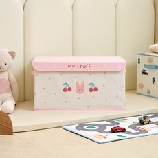 Modern House 大容量附蓋收納箱, 粉紅兔, 1個