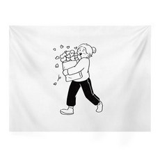 마켓A 심플 스크리블 태피스트리, GT5689