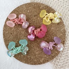 BEASOL 女童可愛愛心髮圈髮飾 5款 x 2入組