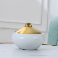 金白配色葫蘆瓶造型室內裝飾花瓶 YT_RA131, 混合色