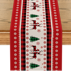 Greentail 裝飾品聖誕桌布, 09, 1個, 33 x 183 cm