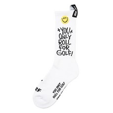 Yolf微笑Field襪子高爾夫球襪, 白色的