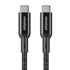 Innostyle PowerFlex Ultra 4K投影 USB-C TO Type-C PD充電線傳輸線快充線 USB3.1 Gen2, 黑色, 200cm, 1條