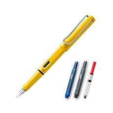 LAMY 사파리 만년필 컨버터 세트, F, yellow + 랜덤 발송