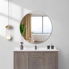 Alleophom 壓克力黏貼式壁鏡 圓形 40 x 40 cm, 單一顏色