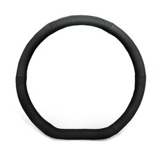 The New K3用皮革D型方向盤套, 黑色