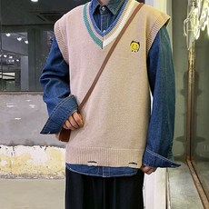 男款黑色101 Aaron Ian配色微笑背心 FC-2318980