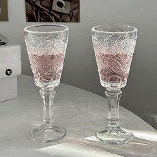 프렌치마르스 나비각인 크리스탈 와인 샴페인잔 MMM2346, 2개, 60ml