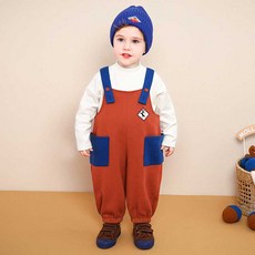 mollimelli Baby可愛拉絨工裝褲