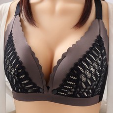 鈕扣式蕾絲邊哺乳內衣