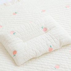 moms nature 100支絎縫網狀定型枕, 蜜桃色