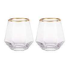 ROCHESTER 閃耀金邊威士忌杯, 2個