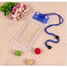 INIEN 透明高畫質密封彩色防水手機保護袋, 藍色, 1個