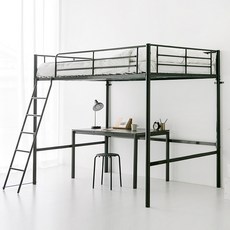 마켓비 CHAMBER 벙커침대 140200 KS1006BD/1 프레임 단품 방문설치, 블랙