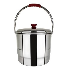 Namsun IH電磁爐適用不鏽鋼提桶鍋, 1組, 銀色, 30cm