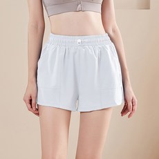 marketpia 女款高腰二合一皮拉提斯瑜珈短褲
