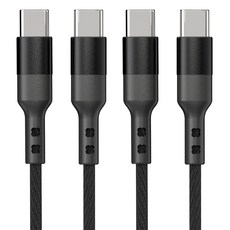 구스페리 C타입 to C타입 단선방지 고속충전케이블 60W, 1m, 블랙, 2개