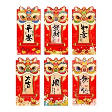 bebehome 祥獅賀歲創意燙金紅包袋, 6個裝