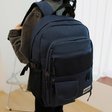 FROMHEAVEN Mishiu 休閒大容量後背包 P717, 海軍藍