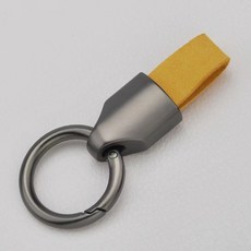 코히모 자동차 가죽 키링 키홀더, 옐로우, 5W0322