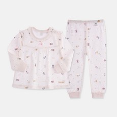 Organic Boom 女童杯子兔夏季長袖內衣上下套裝