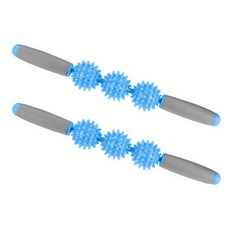 滾輪按摩棒 3滾, 2個, 藍色