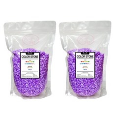 로라펫 수족관 장식 컬러 스톤 파우치, 라일락 바이올렛, 2개
