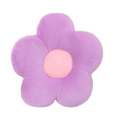 블루포그 부드러운 꽃잎 소파 쿠션 베개 솜포함, 05 보라색, 1개