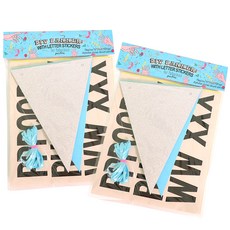 비에이비오 내 마음대로 DIY 이니셜 삼각 가랜드 만들기 세트, 실버블루, 2세트